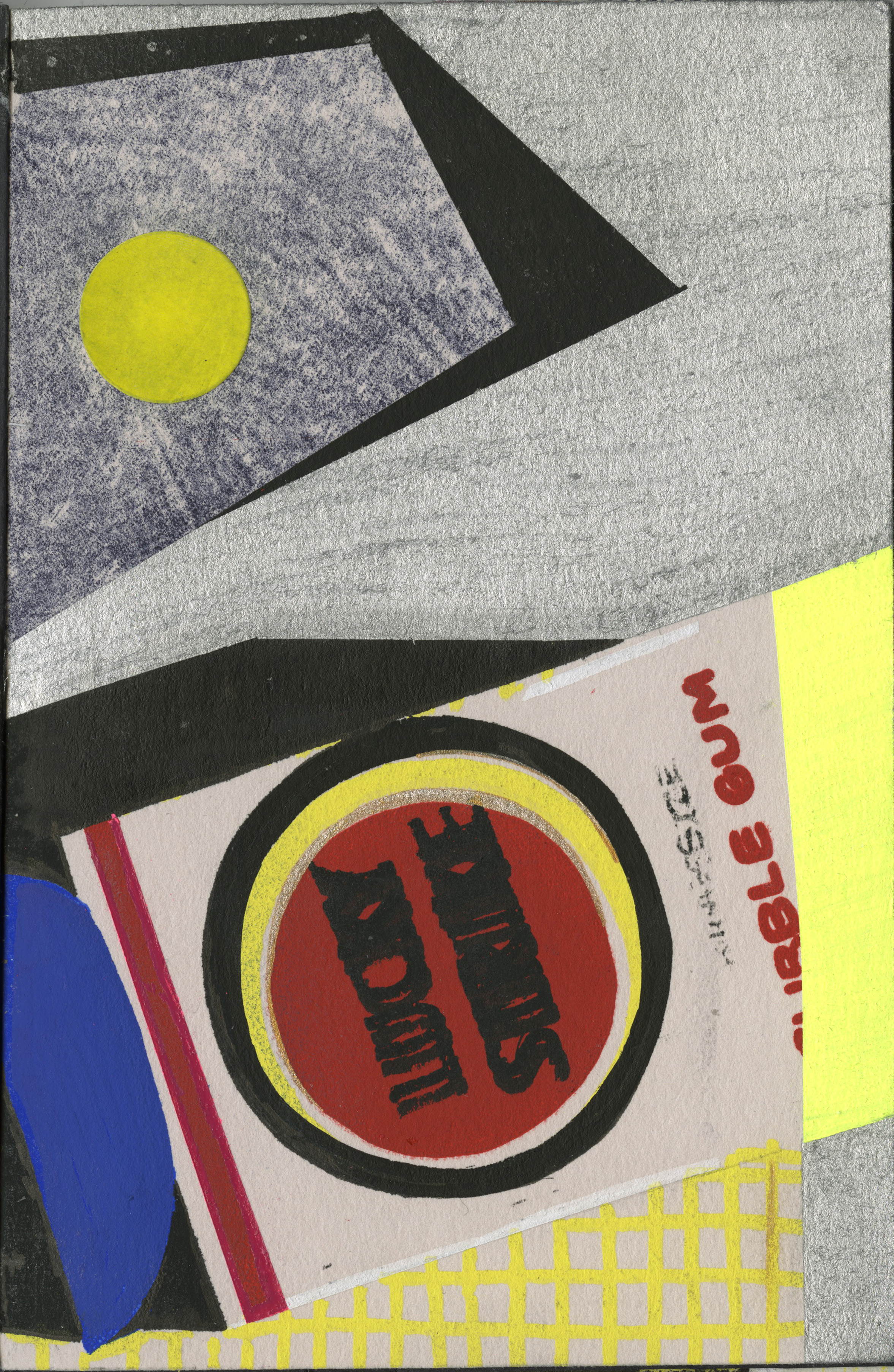 Tatiana Rivas Lucky_Visual Arts_Screenprint, Acrylic, Graphite, and Sticker on Paper_Tatiana Rivas